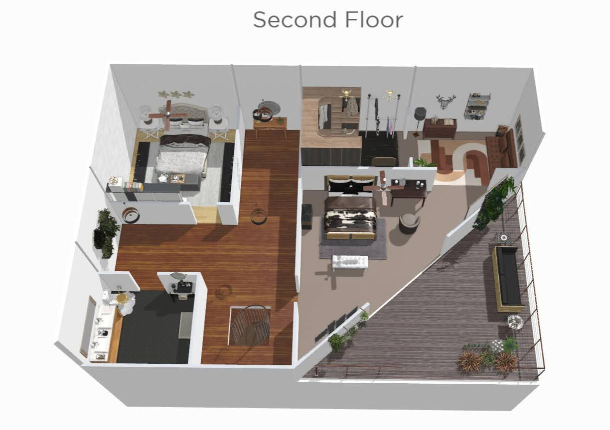 Aerial View of the 2nd Floor